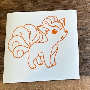 Vulpix Vinyl Decal (Choose the size, Choose the Color)