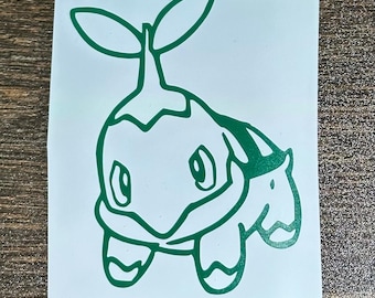 Turtwig Vinyl Decal (Choose the size, Choose the Color)