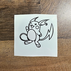 Raichu Vinyl Decal (Choose the size, Choose the Color)