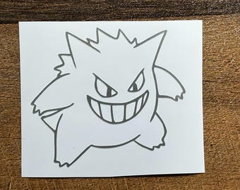 Gengar Version 2 Vinyl Decal (Choose the size, Choose the Color)