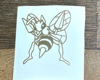 Beedrill Vinyl Decal (Choose the size, Choose the Color)
