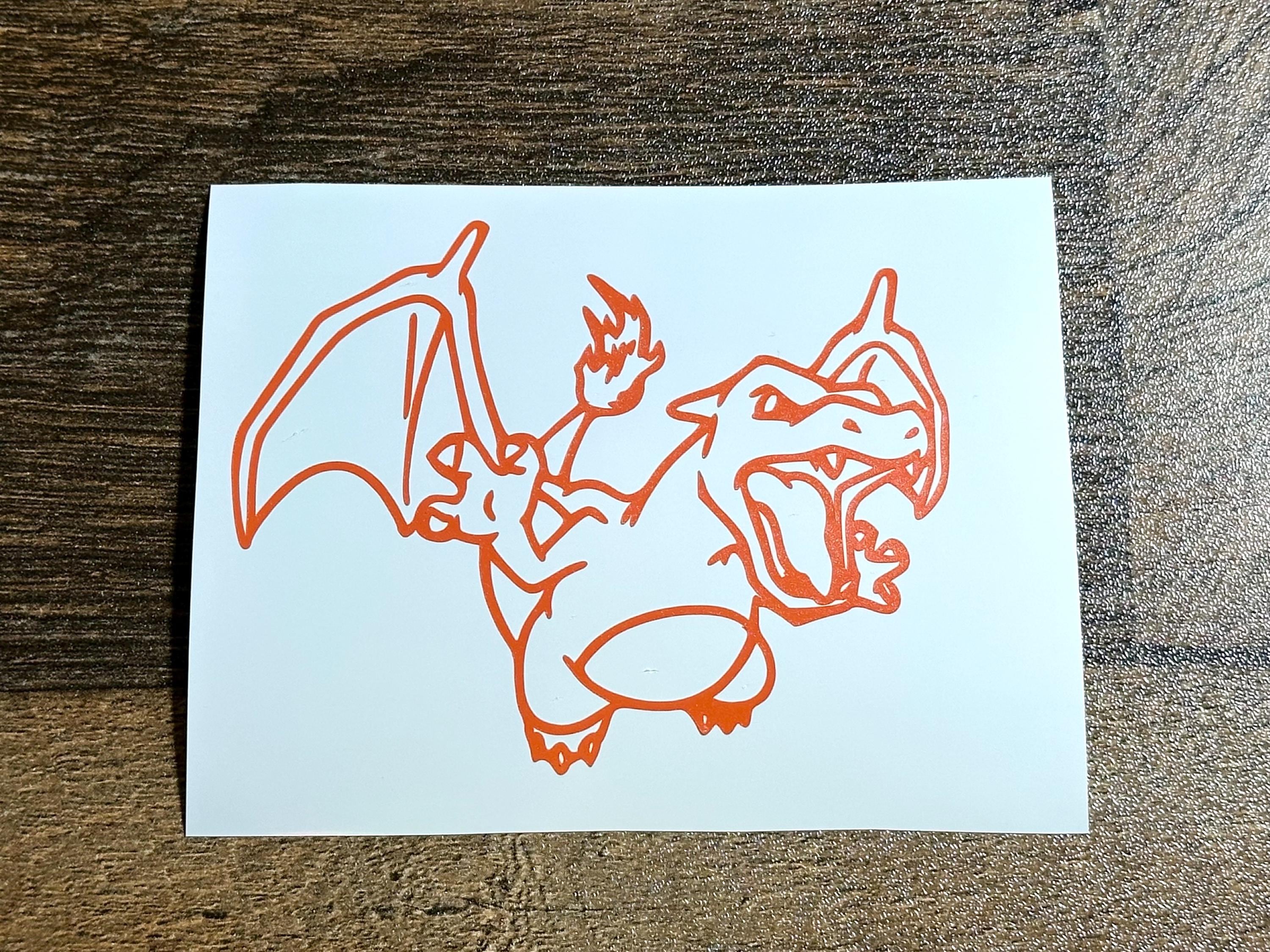 Charizard Vinyl Decal (Choose the size, Choose the Color)