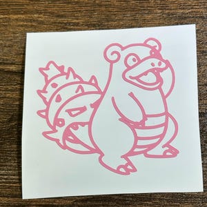 Slowbro Vinyl Decal (Choose the size, Choose the Color)