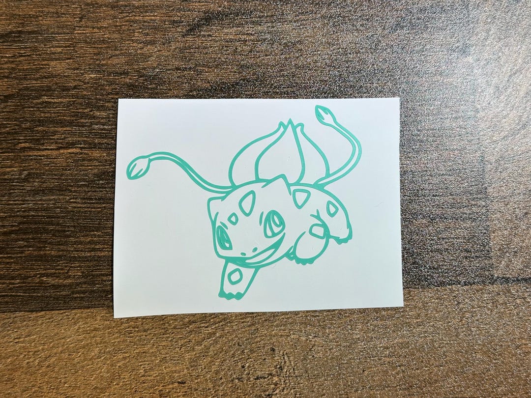 Bulbasaur With Vines Vinyl Decal (choose the Size, Choose the Color) - Etsy