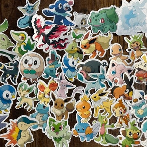Any Poke Vinyl Sticker Generation 1 through 9: Choose Yours (Waterproof-Excellent Adhesive-Holographic Option)