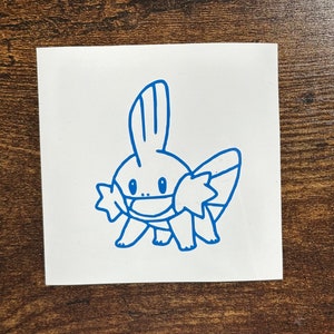 Mudkip Vinyl Decal (Choose the size, Choose the Color)