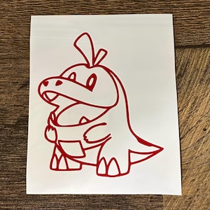 Fuecoco Vinyl Decal (Choose the size, Choose the Color)