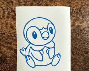 Piplup Vinyl Decal (Choose the size, Choose the Color)