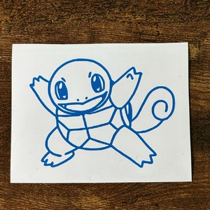 Dancing Happy Squirtle Vinyl Decal (Choose the size, Choose the Color)