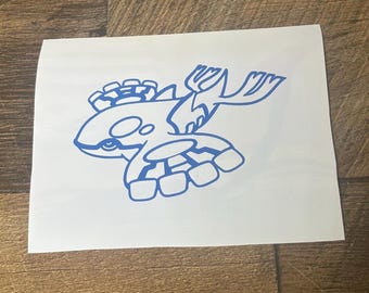 Kyogre Vinyl Decal (Choose the size, Choose the Color)