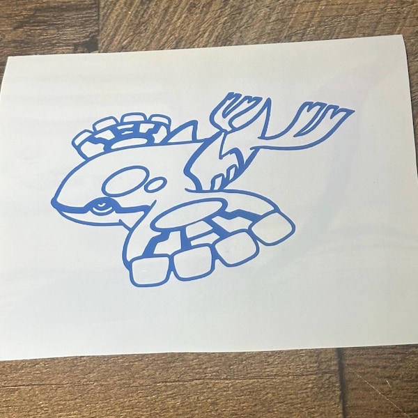 Kyogre Vinyl Decal (Choose the size, Choose the Color)