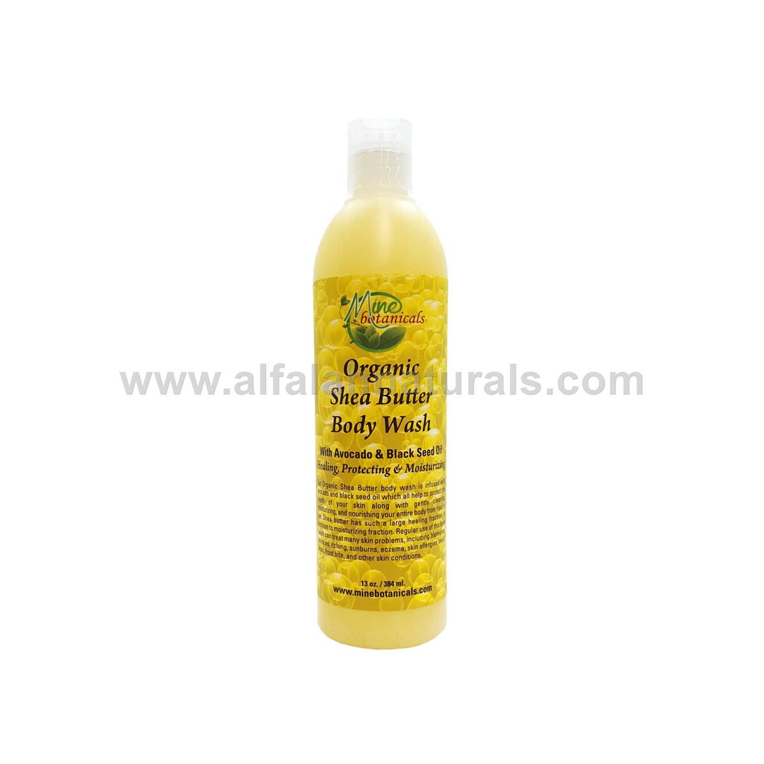 Organic Shea Butter Body Wash 13 Oz by Mine Botanicals Etsy