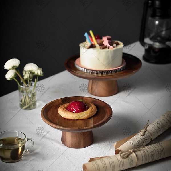 Wooden Cake Stand, Wedding Cake Display Stand, Food Tray, Party Tray, Snack Pastries Food Storage Display