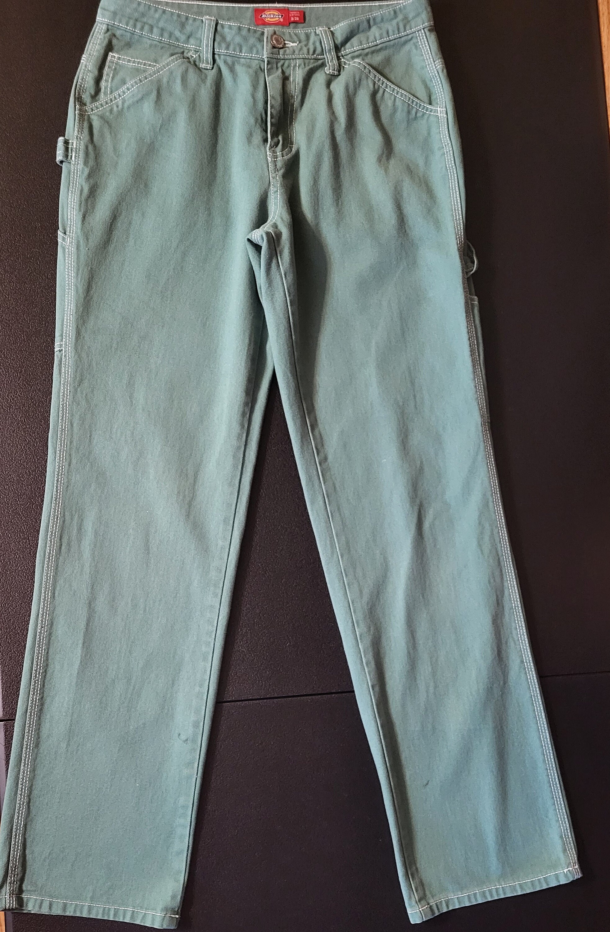 Hand-embroidered Floral Dickies Jeans – Limited Edition Artisanal