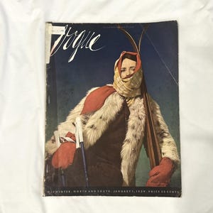 Vintage Vogue Magazine | January 1, 1939 | Salvador Dali Jewelry | Rare Complete Copy
