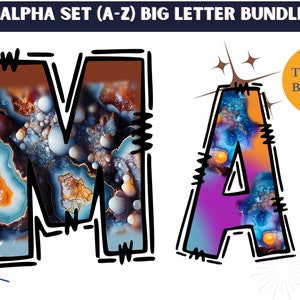 Pebble PNG Letters, Doodle Sublimation Alphabet Bundle, rainbow png, Alphabet Doodle, Doodle Letters, bulletin board letter, Hand Made