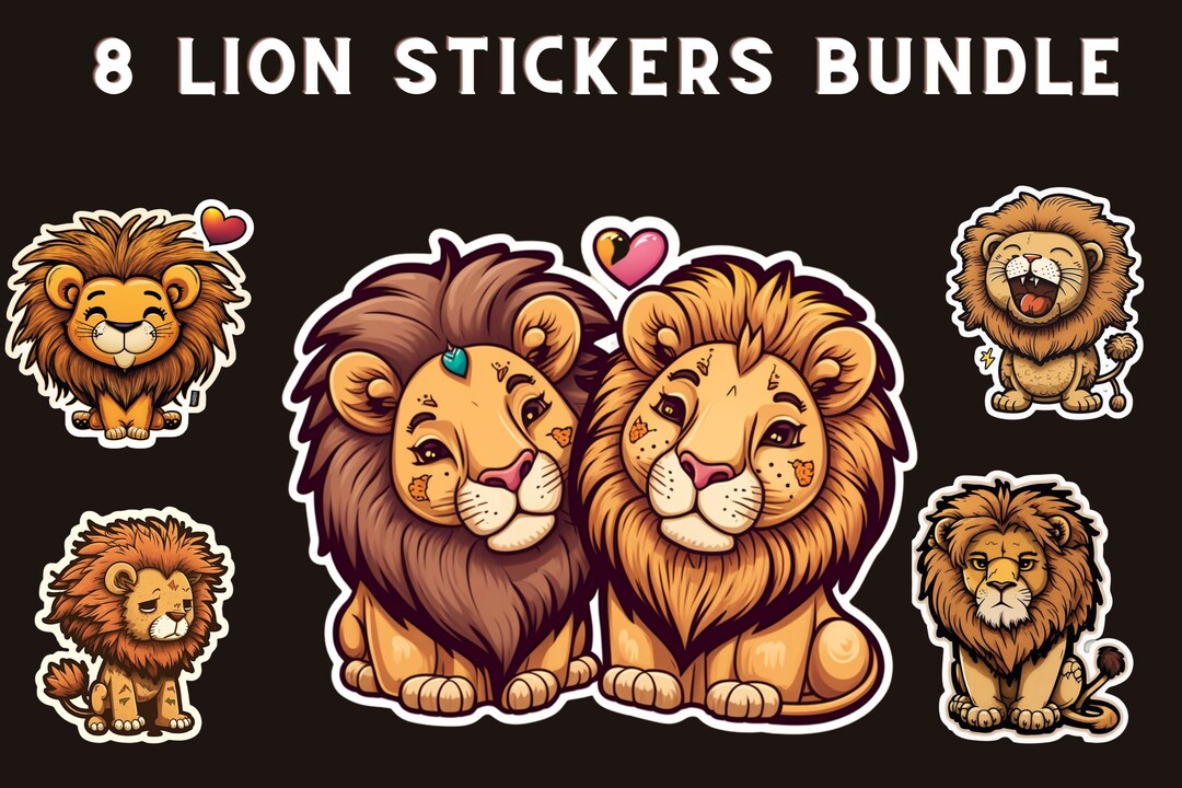 8 Lion Stickers Macbook Stickers Laptop Stickers - Etsy