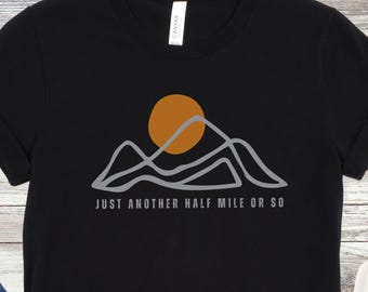 Funny Hiking T-Shirt Mountain Heartbeat Design, Nature Lover Gift