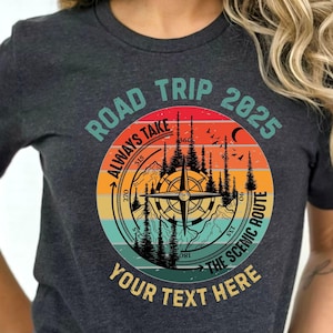 Custom Roadtrip Shirt 2025, Friends Road Trip Shirt, Personalized Girls Trip Shirt, Family Matching T Shirt, Mom and Daughter Road Trip 2025