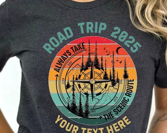 Custom Roadtrip Shirt 2025, Friends Road Trip Shirt, Personalized Girls Trip Shirt, Family Matching T Shirt, Mom and Daughter Road Trip 2025