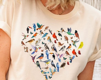 Bird Gift Bird Lover Shirt Bird Nerd Shirt Watercolor Bird Tee Funny Birdwatcher Shirt Gift for Bird Lover Cute Bird Tee Bird Watching Gift