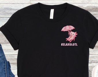 Schattig Axolotl TShirt, Axolotl Shirt voor meisje, Axolotl Boba Thee, Axolotl Lover Shirt, Animal Lover Shirt, Strandshirt voor vrouwen, Cute Kids Tee