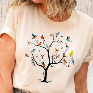 Bird Shirt Bird Lover Shirt Bird Nerd Shirt Watercolor Bird Tee Funny Birdwatcher Shirt Gift for Bird Lover Cute Bird Tee Bird Watching Gift
