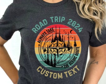 Custom Roadtrip Shirt 2024, Friends Road Trip Shirt, Personalized Girls Trip Shirt, Family Matching T Shirt, Mom and Daughter Road Trip 2024