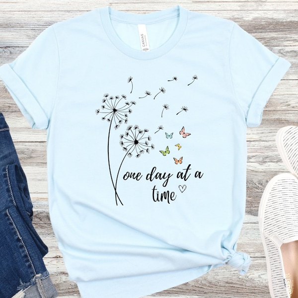 One Day At A Time Shirt, Social Worker Shirt, Be Kind, Motivational Tshirt, Positive Mental Health Aware, Encouragement Gift For Best Friend
