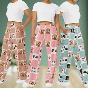 Personalized Pet Photo Pajama Pants: Custom Dog Portrait Gift