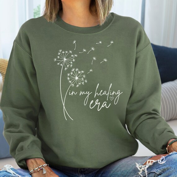 Recovery Gift for Women In My Healing Era Sweatshirt, Inspirational Self Care Shirt Positive Motivational Sweatshirt Mental Health Awareness