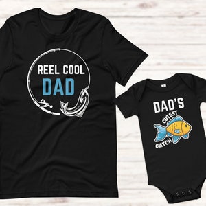 Dad and Baby Matching Shirts, Fishing Father son Matching Shirts, Fathers Day Gift from Son, Father’s Day Baby Gift, Dad and me shirts gift