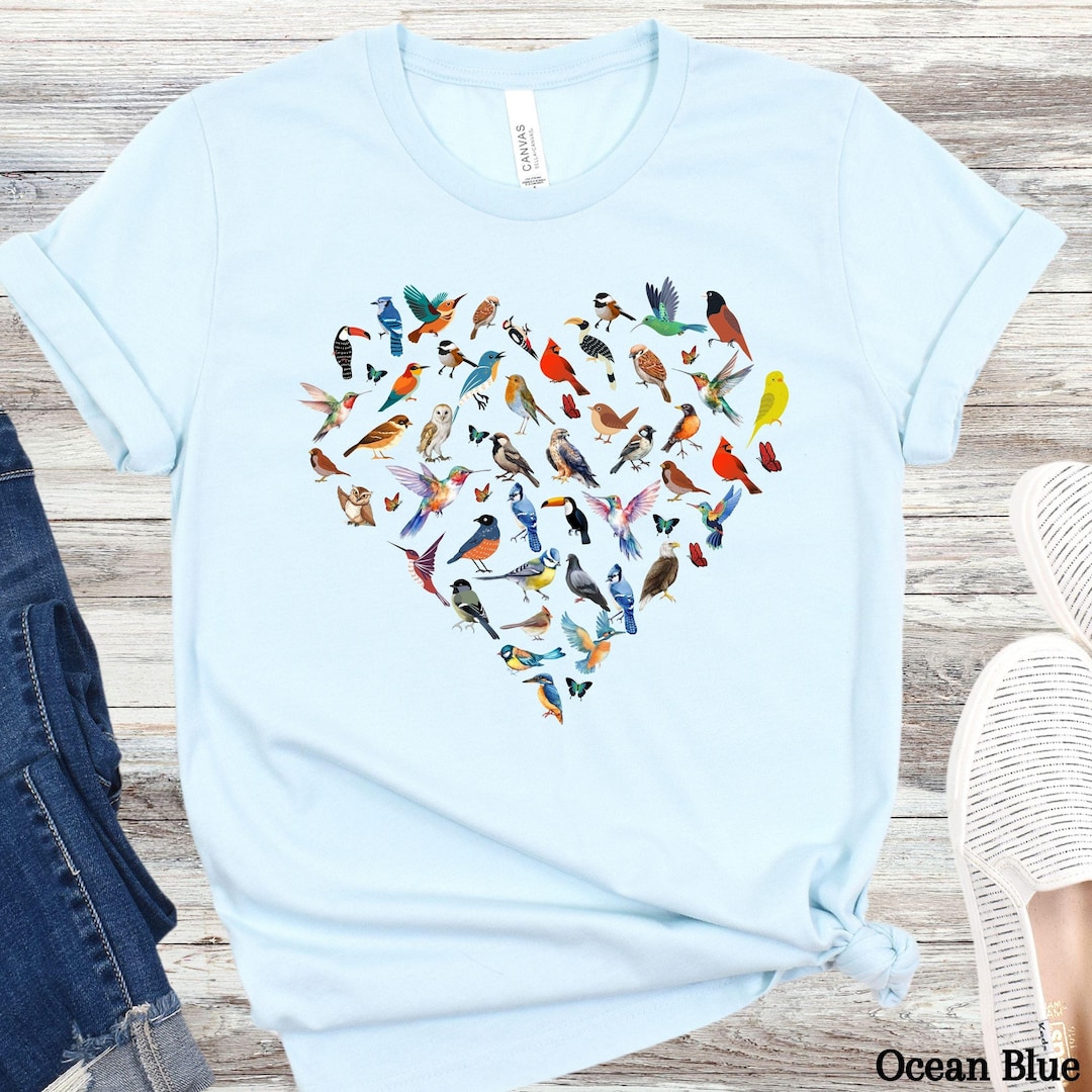 Bird Gift Bird Lover Shirt Bird Nerd Shirt Watercolor Bird Tee Funny ...