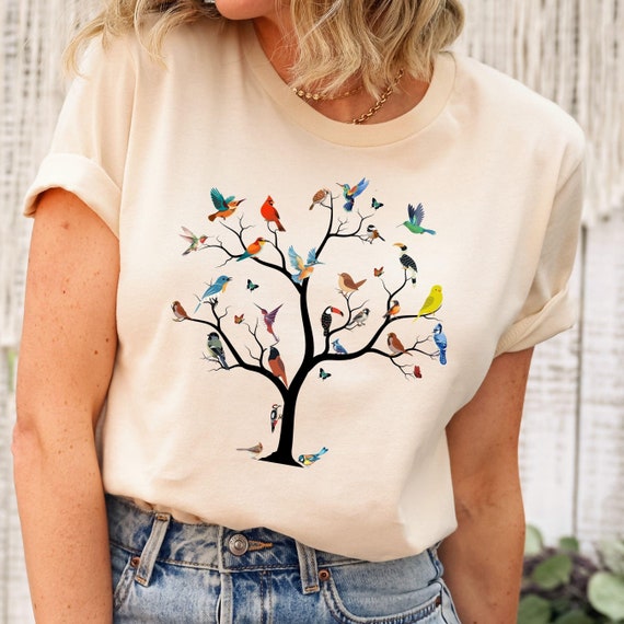 Bird Gift Bird Lover Shirt Bird Nerd Shirt Watercolor Bird Tee Funny Birdwatcher Shirt Gift for Bird Lover Cute Bird Tee Bird Watching Gift