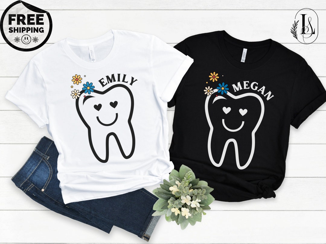 Custom Name Dentist Shirt, Personalized Dental Assistance Tshirt, Cute