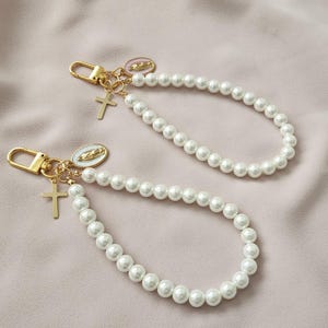 Porte-clés en perles/prière/église/sac à accessoires/consolateur/réfléchi/vierge marie/croix/anges/foi/Ave maria/Vierge de Guadalupe