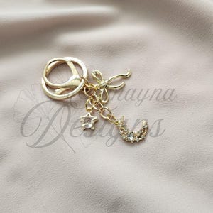 Cute keychain/backpack charms/star charms/star keychain/cresent moon keychain/keychains/phone charm/purse accessories/girl keychain/y2k