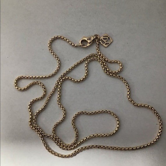 David Yurman Small Box Chain Necklace in Gold