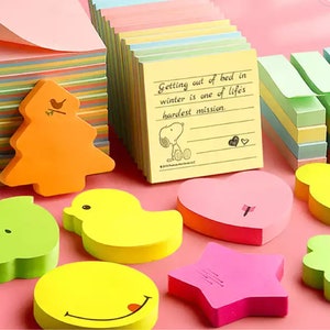 Cute Sticky Notes / 60 Sheets / Creativity for Students and Teachers / Office / Notes to Friends / Notes for Annotating