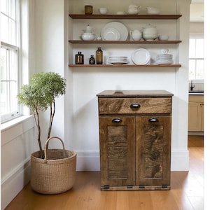 Handmade | Slim tilt out trash cabinet | Kitchen trash | Tilt out trash cabinet | Hidden trash can | Trash bin