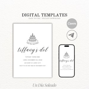 FIRST BIRTHDAY! Korean 1st Birthday DOL Invitation Templates