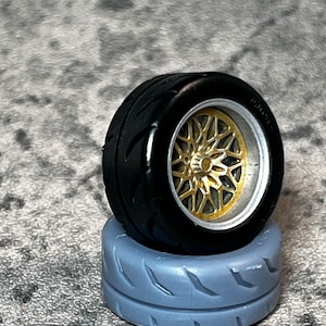 1/24 Scale Resin 3d Printed “Snowflake” Style Model Car Wheel Set