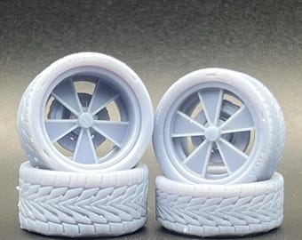 1:24 Scale Hardline Wheel Set Upgrade for Scale Modeling