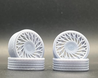 1:25 Scale Resin 26 Inch Model Car Wheel Set