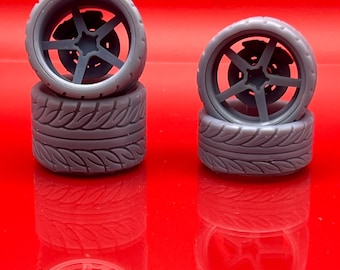 1:24 Scale Resin “Super Wide” Wheel Set