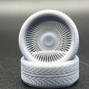 1:24 Scale 25” “Spoke” Style Full Wheel Set for Scale Modeling