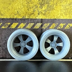 1:24 Scale American Racing Vintage Style Wheel Set Upgrade for Scale Modeling