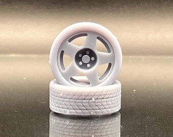 1:24 Scale 1552 Tarmac Style Resin Wheel Set