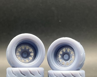 1:24/25 Scale Resin 3d Printed “Pro-Touring” Style Model Car Wheel Set