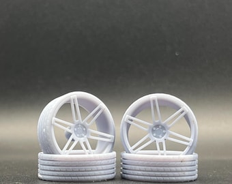 1:25 Scale Resin 26 Inch Model Car Wheel Set